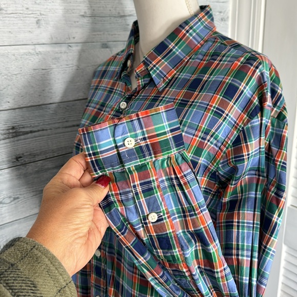 POLO RALPH LAUREN MEN’S PLAID LONG SHAVE BUTTON DOWN SHIRT SLIM FIT - Picture 6 of 8